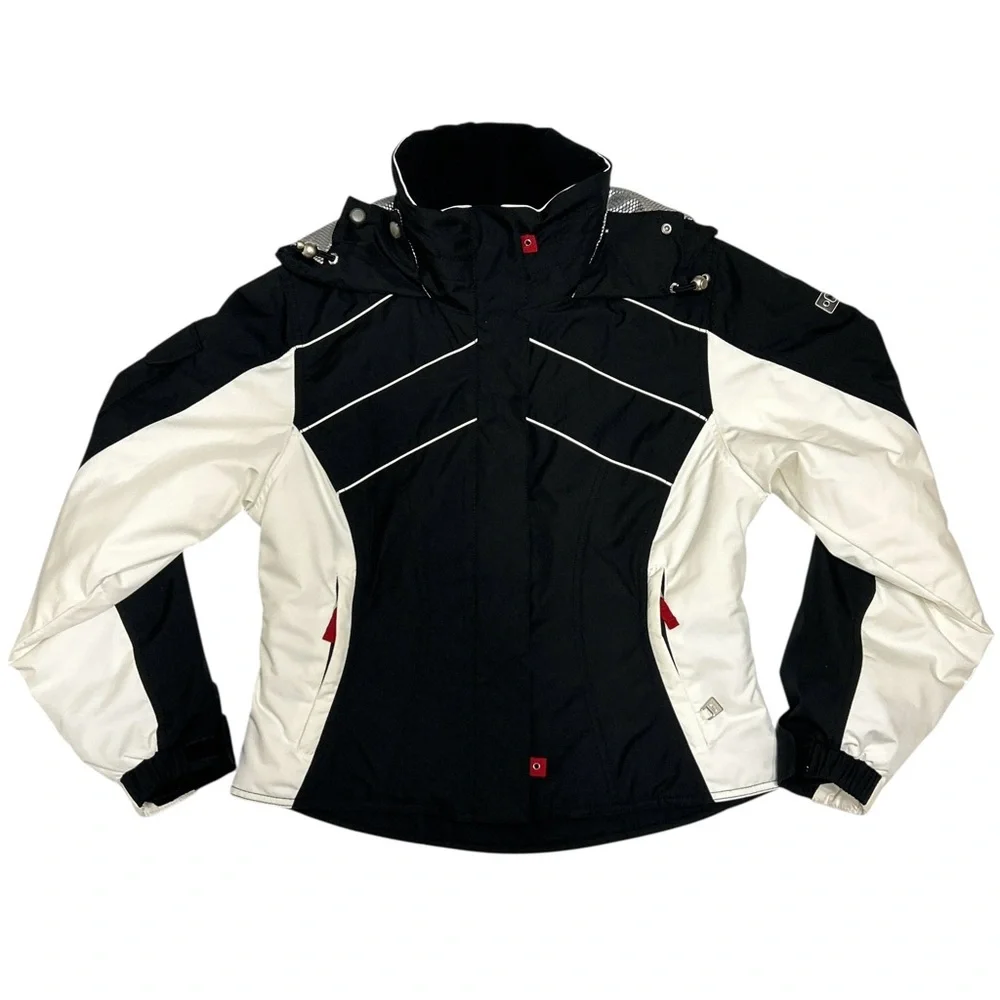 NILS Ski Jacket Womens Size 6P Black White Insulated Winter Snowboard Outdoors